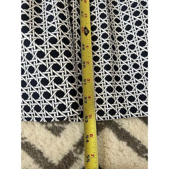 CHICO'S Navy White Cotton Poplin Basket Weave Tiered Maxi Dress Sz 3 US 16 - Picture 14 of 14